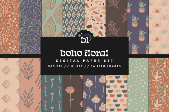 Boho Floral Digital Paper: A Creative Essential