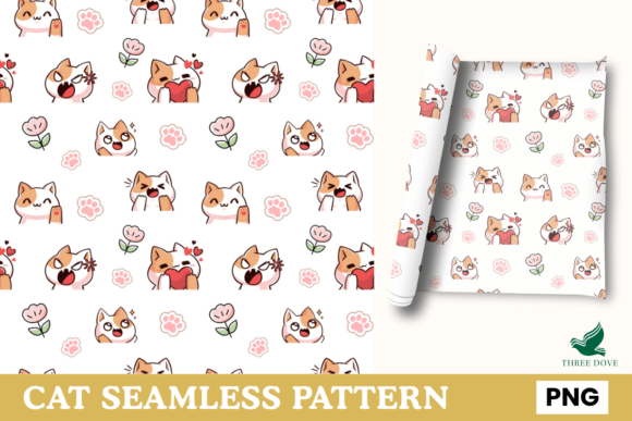 Cat Seamless Pattern - 08: A Versatile Digital Design for Modern Creatives