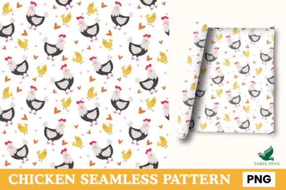 Chicken Seamless Pattern - 09: A Versatile Digital Design Tool