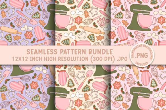 Christmas Baking Cookie Seamless Pattern