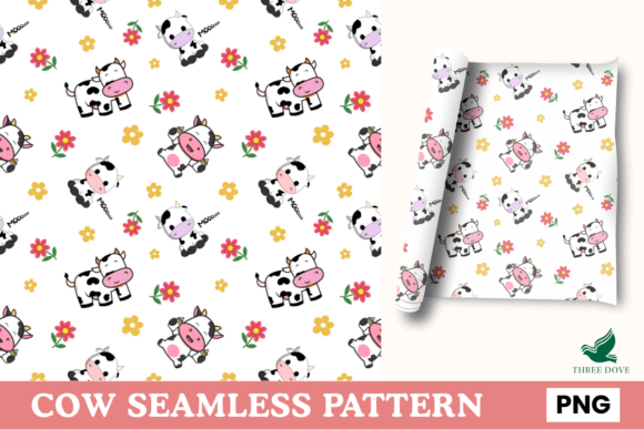 Cow Seamless Pattern - 02: A Premium Digital Design for Creative Projects