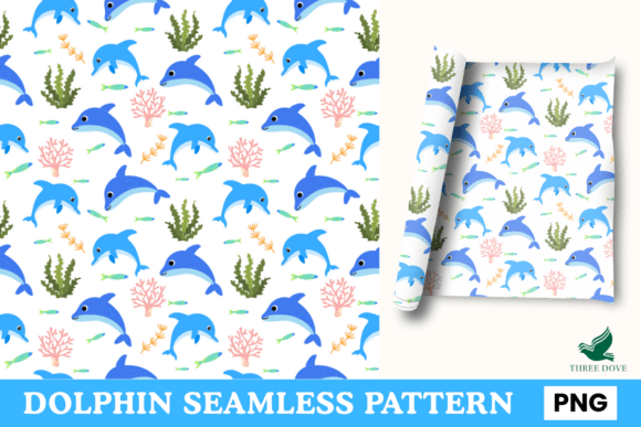 Dolphin Seamless Pattern - 04: A Creative Digital Staple
