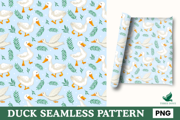 Duck Seamless Pattern - 02: A Versatile Digital Design for Creative Projects
