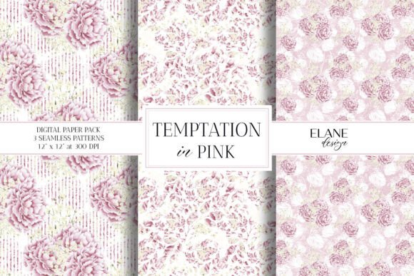 Dusty Pink Peony Digital Paper: A Touch of Elegance for Wedding Design