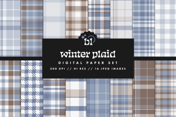 Enhancing Creativity with Winter Plaid Digital Paper: A Modern Design Essential