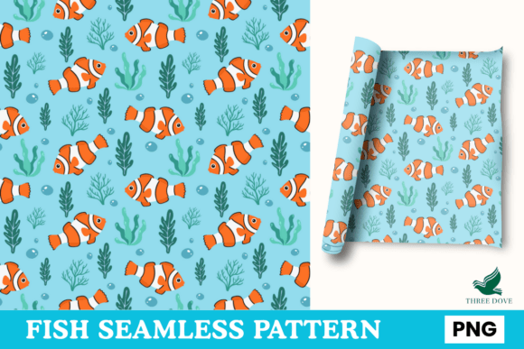 Fish Seamless Pattern - 02: A Versatile Digital Design for Creative Projects