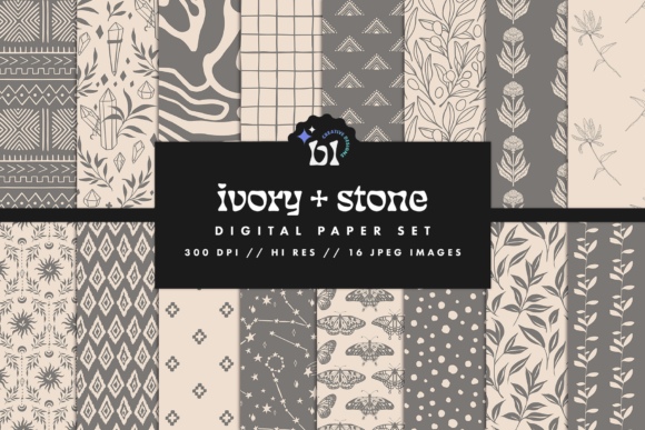 Ivory Stone Digital Paper for Timeless Design Projects