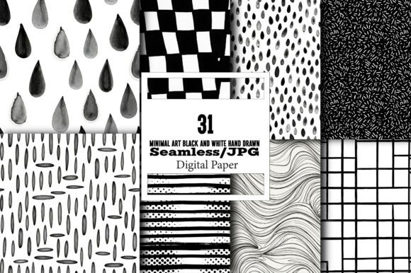 Minimal Art Black and White Hand Drawn: A Versatile Design Resource for Creative Projects