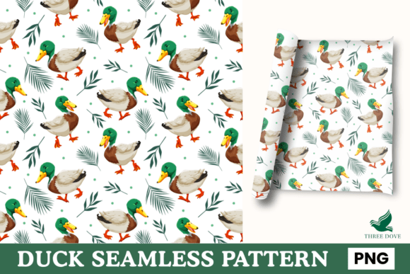 Modern Design with Duck Seamless Pattern - 05