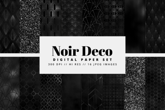 Noir Deco Digital Paper: A Versatile Resource for Creative Projects