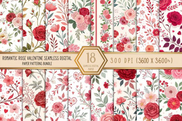 Romantic Rose Valentine Seamless Pattern: A Digital Design Essential