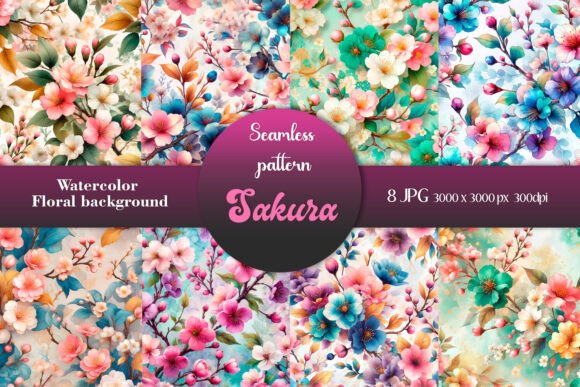 Sakura Seamless Pattern Watercolor: A Versatile Design Asset for Creative Projects