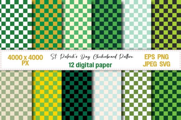 St. Patrick’s Day Checkerboard Pattern: A Versatile Design Asset for Festive Projects
