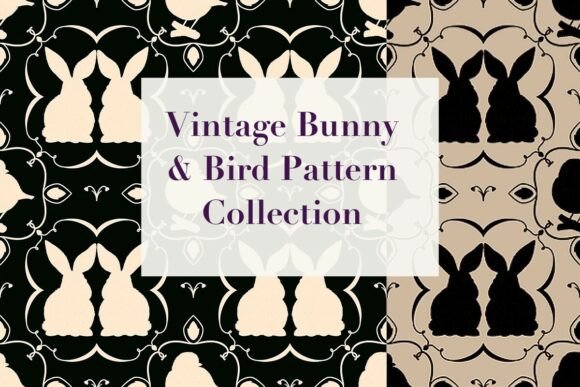 Vintage Bunny Bird Pattern Collection