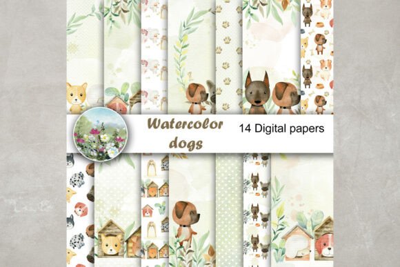Watercolor Dogs Papers: A Creative Tool for Artists and Designers