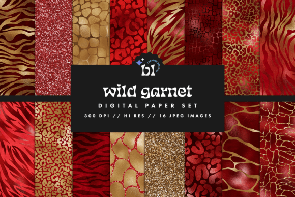 Wild Garnet Safari Digital Paper: A Creative Tool for Designers and Crafters